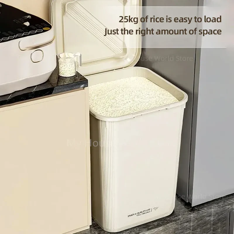 Boîte Conservation Riz 10L Hermétique Anti-Insectes Avec Couvercle