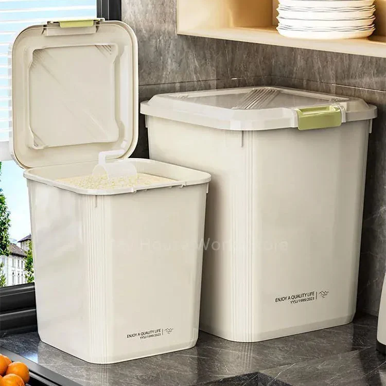 Boîte Conservation Riz 10L Hermétique Anti-Insectes Avec Couvercle