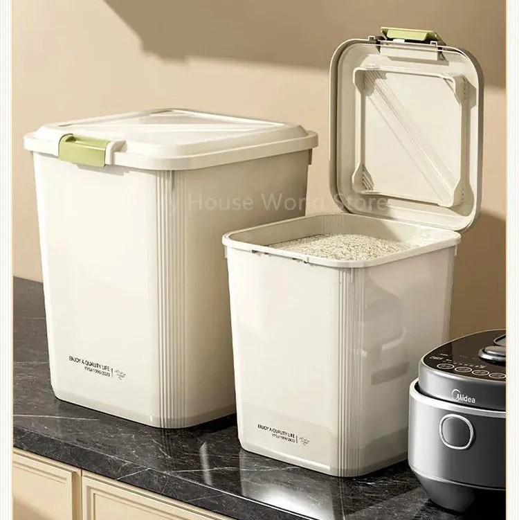 Boîte Conservation Riz 10L Hermétique Anti-Insectes Avec Couvercle