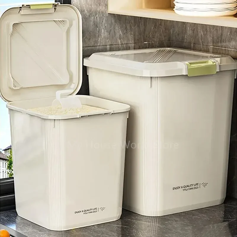 Boîte Conservation Riz 10L Hermétique Anti-Insectes Avec Couvercle