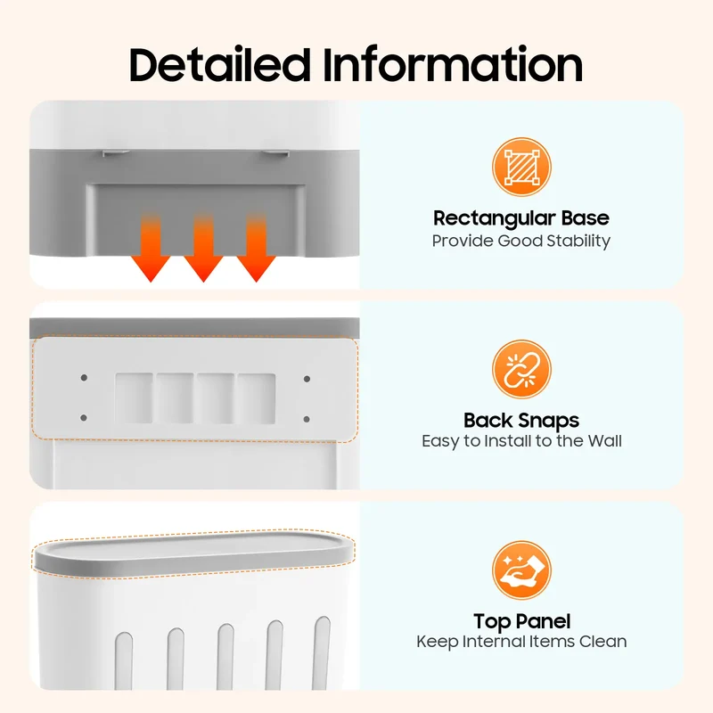 Distributeur Céréales Murale 5 Compartiments en Plastique Empilable