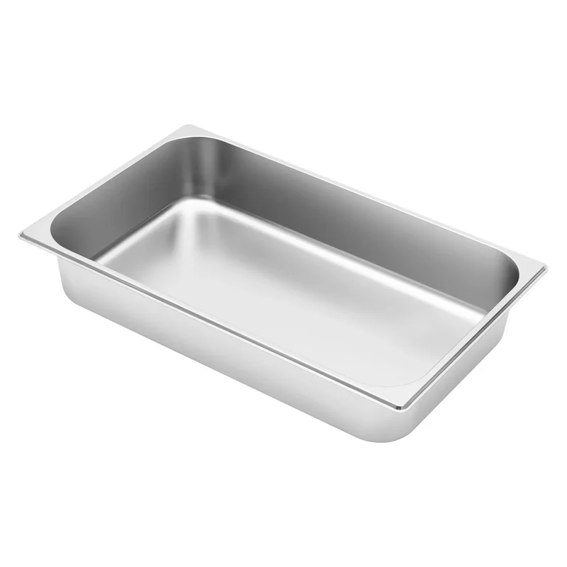 Bacs à Buffet Inox avec Couvercle – Lot de 4 Pièces 9 L
