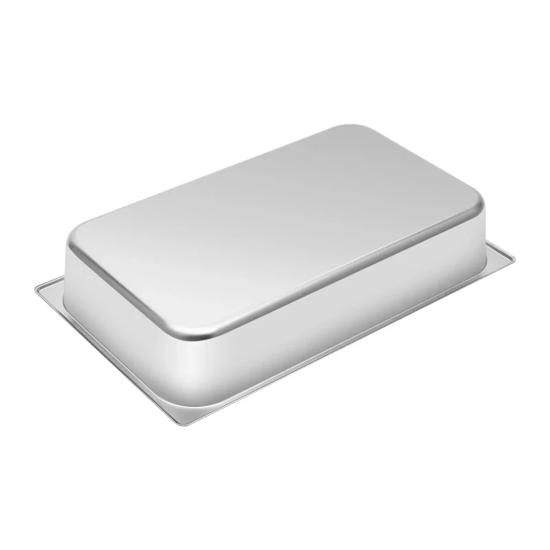 Bacs à Buffet Inox avec Couvercle – Lot de 4 Pièces 9 L