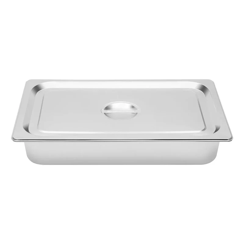 Bacs à Buffet Inox avec Couvercle – Lot de 4 Pièces 9 L
