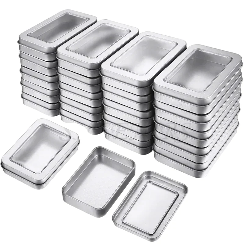 Boîte de Rangement en Métal avec Couvercle - Lot de 30 Pièces
