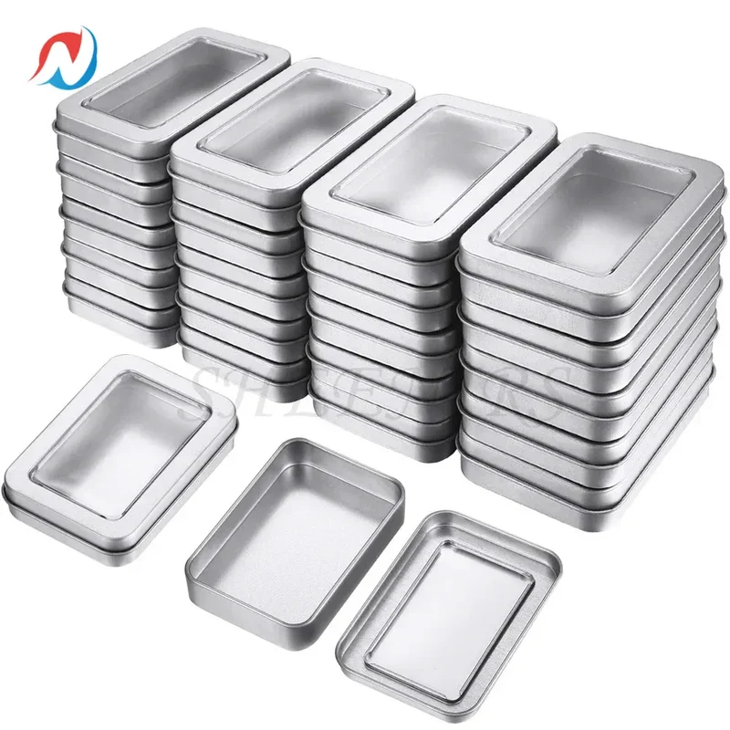 Boîte de Rangement en Métal avec Couvercle - Lot de 30 Pièces