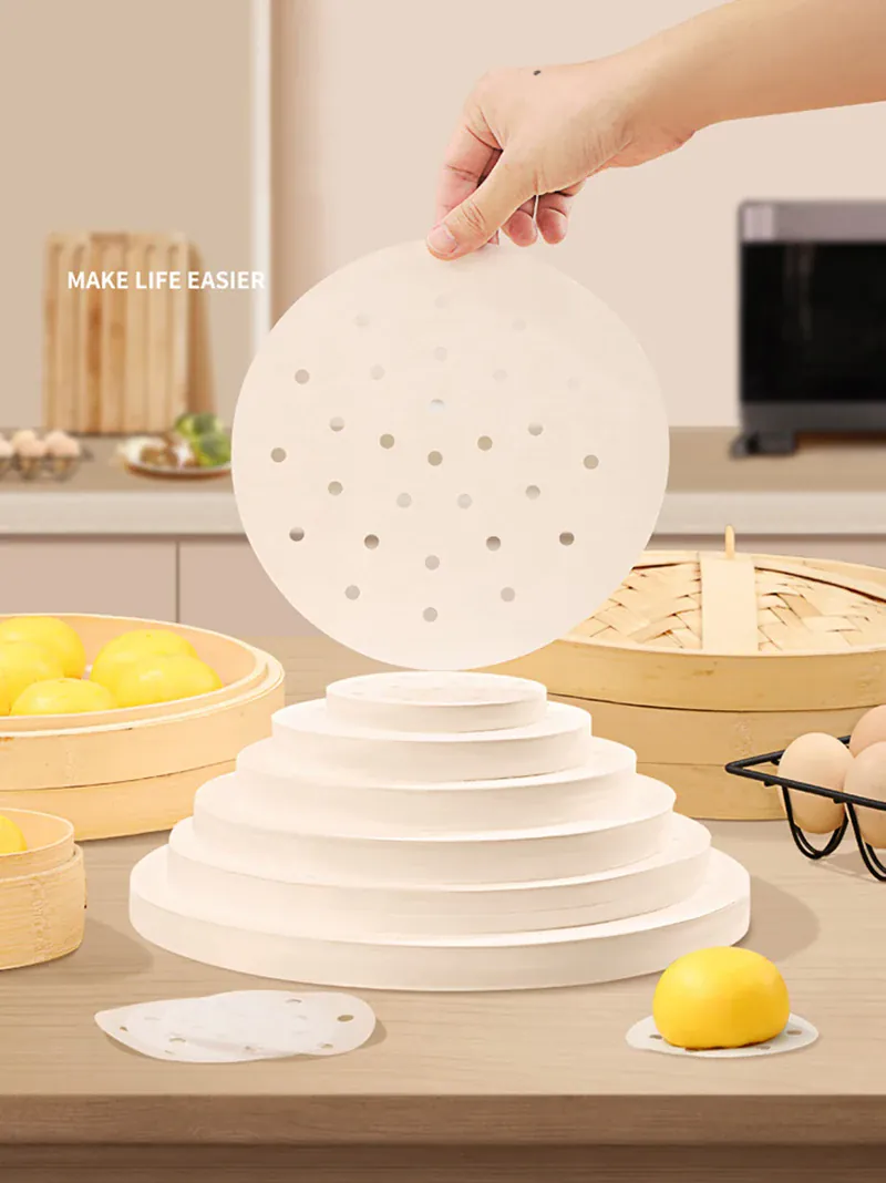 Papier Cuisson Air Fryer Jetable Antiadhésif | Lot de 50 à 300