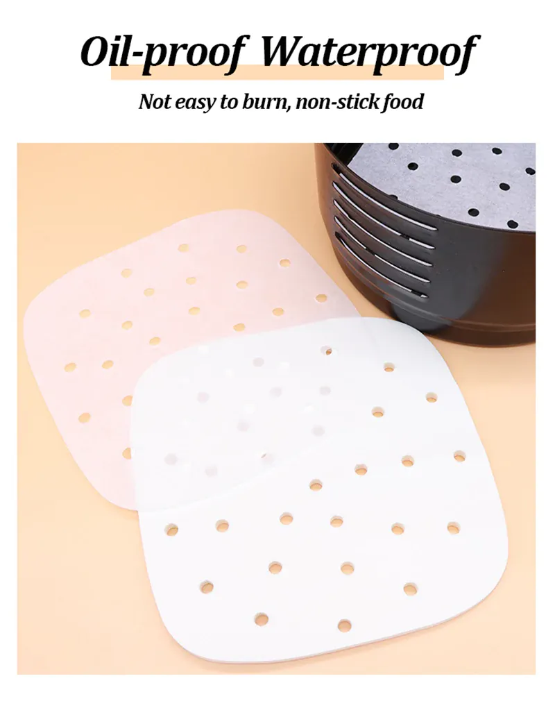 Papier Cuisson Air Fryer Jetable Antiadhésif | Lot de 50 à 300