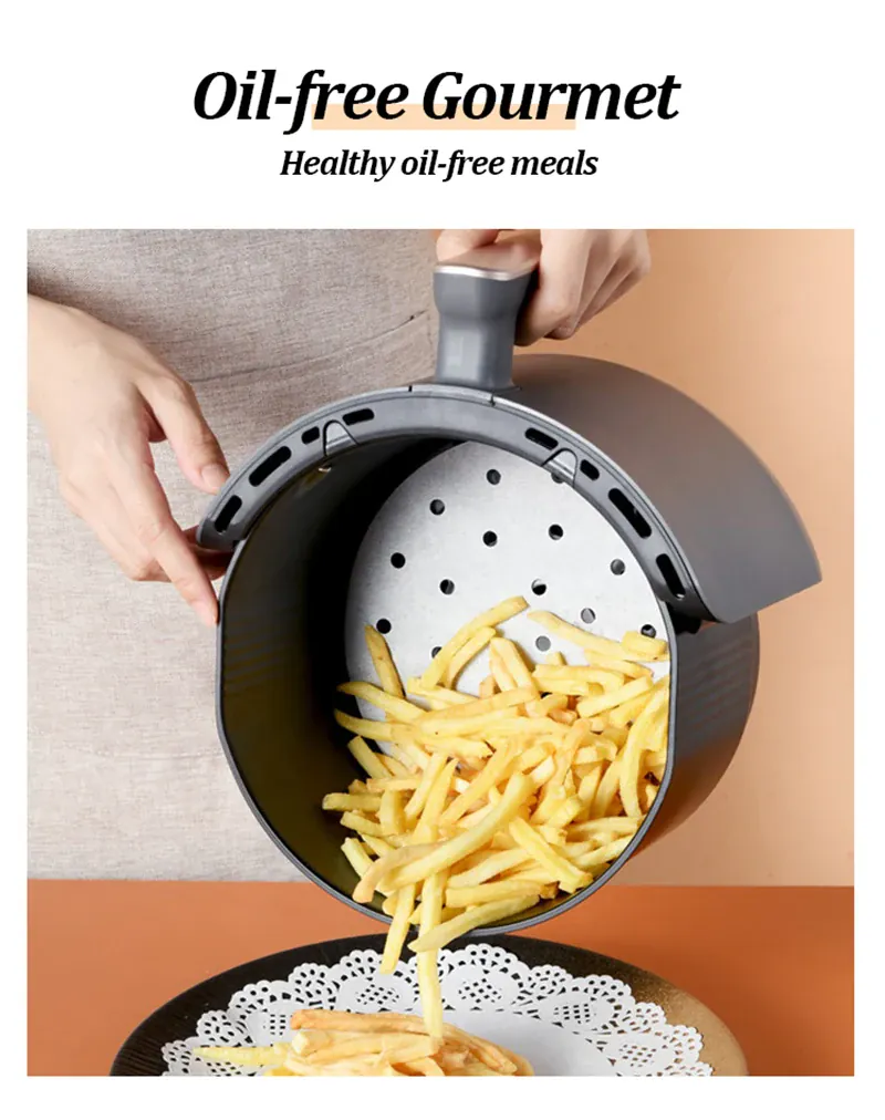 Papier Cuisson Air Fryer Jetable Antiadhésif | Lot de 50 à 300