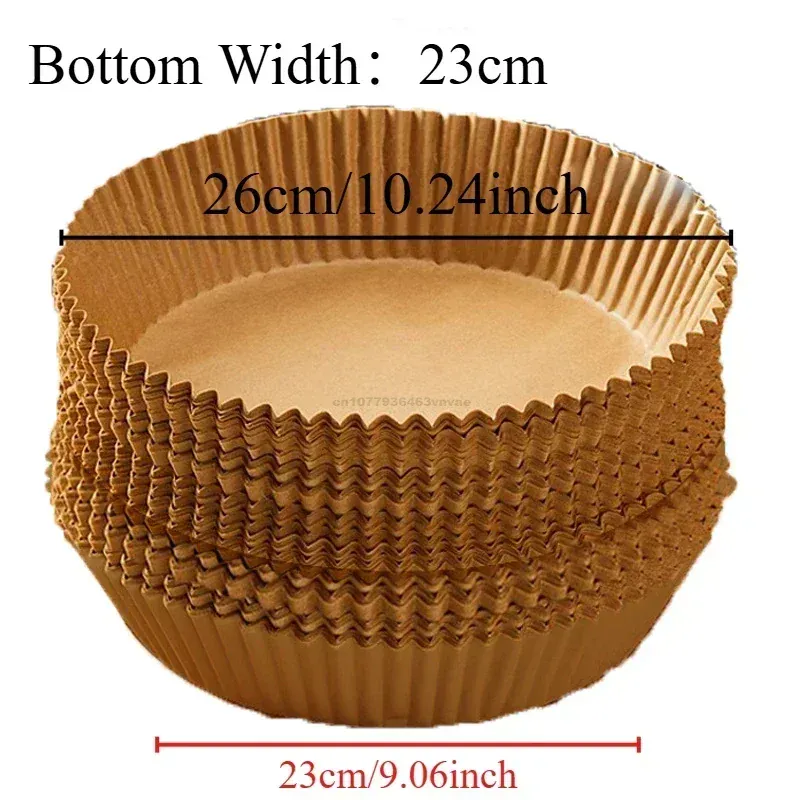Papier Cuisson Air Fryer Jetable Antiadhésif - Lot de 50 Pièces 16-23 cm
