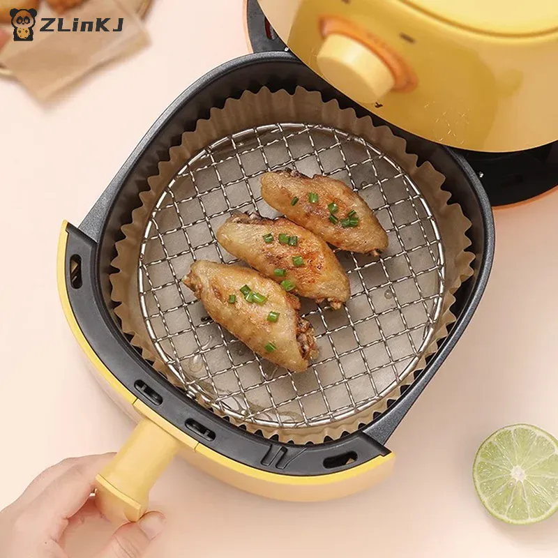 Grille Inox Air Fryer Rond Empilable - Rack de Cuisson Anti-corrosion