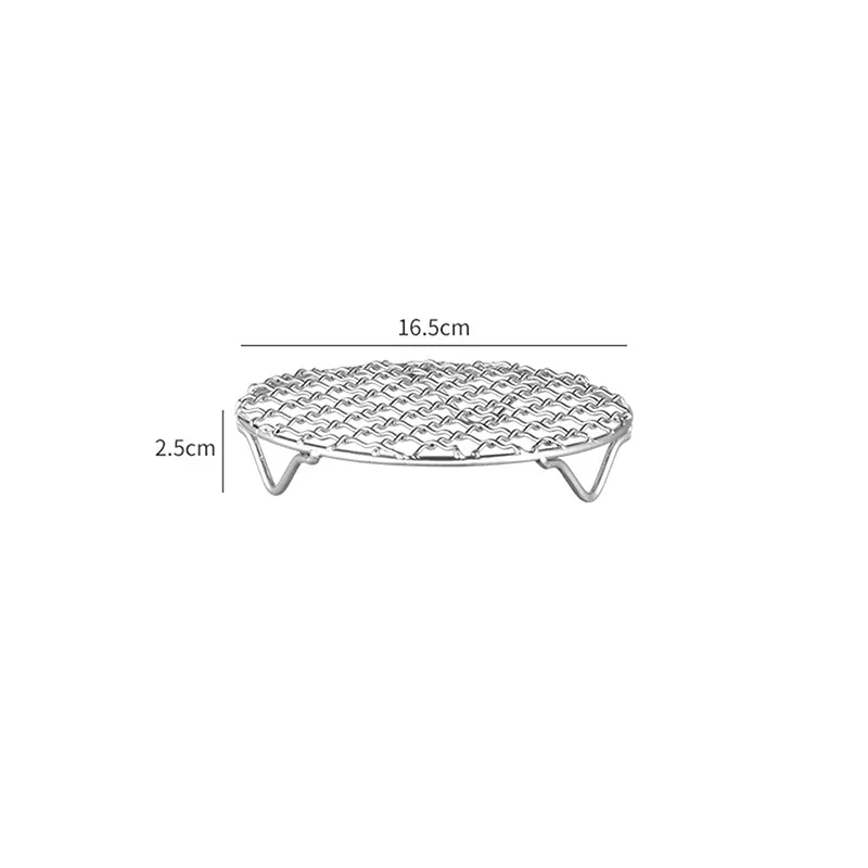 Grille Inox Air Fryer Rond Empilable - Rack de Cuisson Anti-corrosion