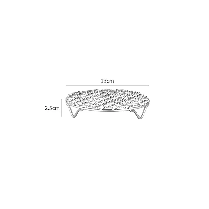 Grille Inox Air Fryer Rond Empilable - Rack de Cuisson Anti-corrosion