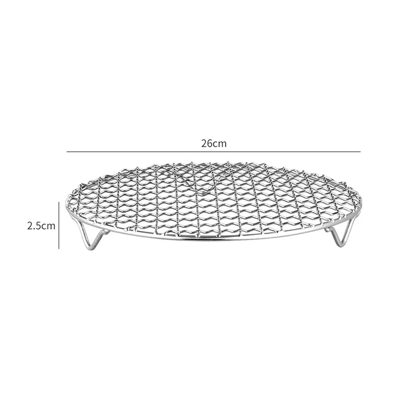 Grille Inox Air Fryer Rond Empilable - Rack de Cuisson Anti-corrosion