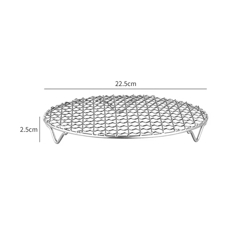 Grille Inox Air Fryer Rond Empilable - Rack de Cuisson Anti-corrosion