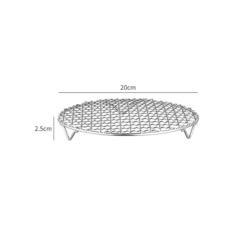 Grille Inox Air Fryer Rond Empilable - Rack de Cuisson Anti-corrosion