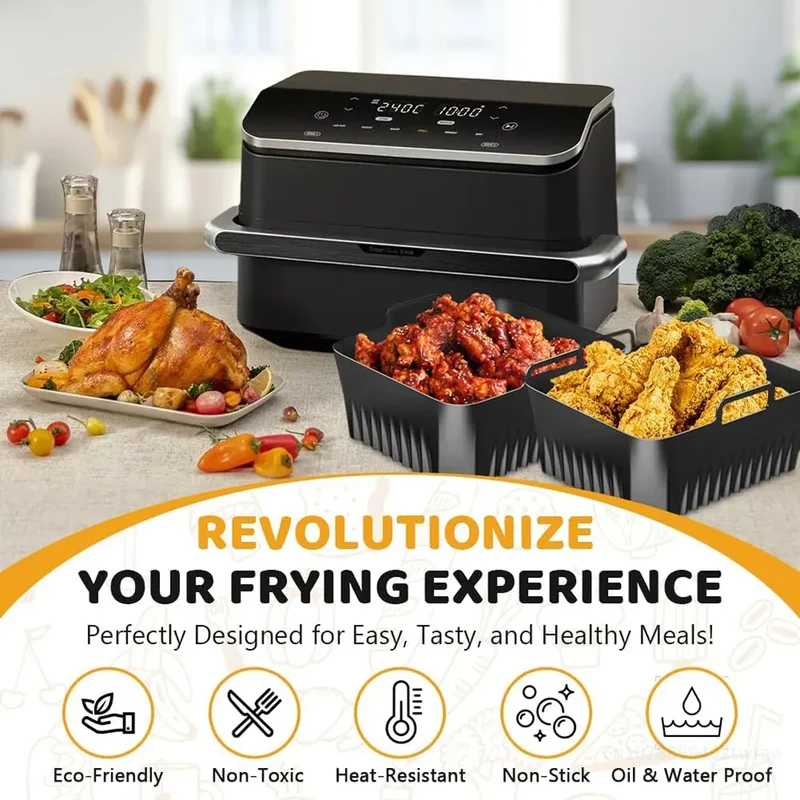 Moule Silicone Réutilisable Air Fryer 10L pour Friteuse 10L