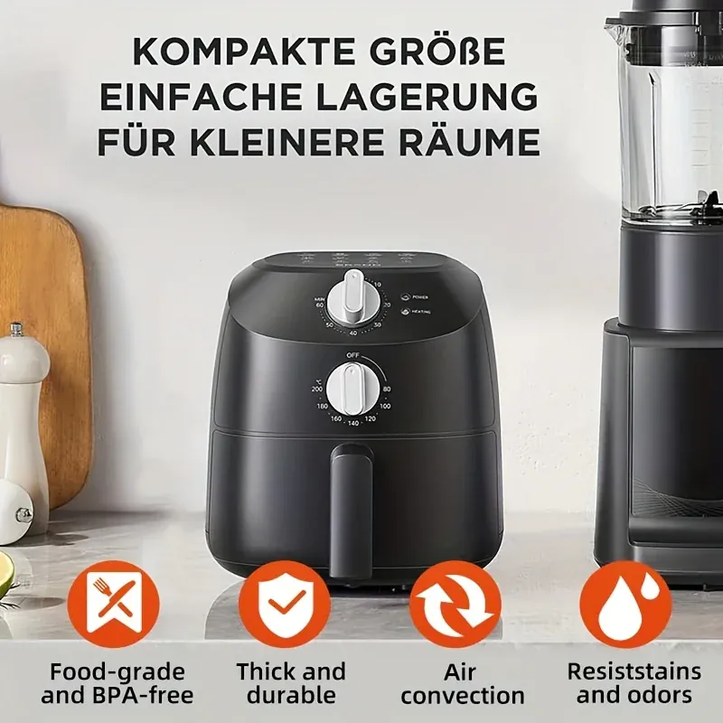 Moule Silicone Air Fryer Réutilisable Carré 20cm - Lot de 2 Pièces