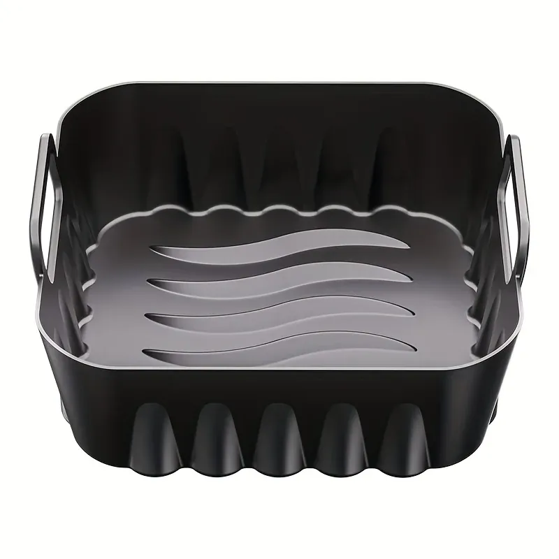 Moule Silicone Air Fryer Réutilisable Carré 20cm - Lot de 2 Pièces