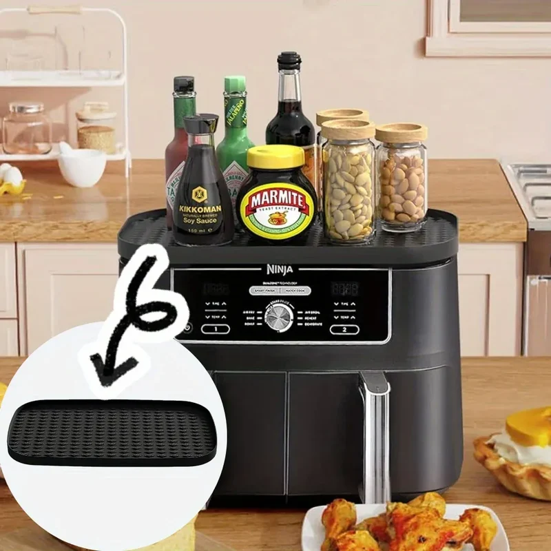 Grille Inox Air Fryer Rectangulaire 25x45 cm - Surface Facile à Nettoyer
