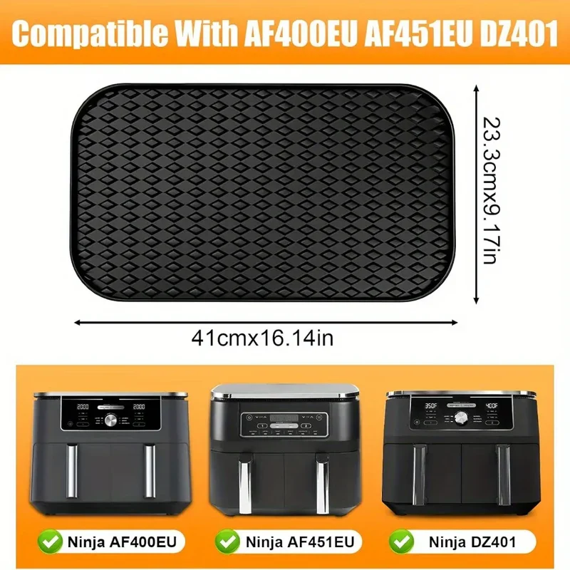Grille Inox Air Fryer Rectangulaire 25x45 cm - Surface Facile à Nettoyer