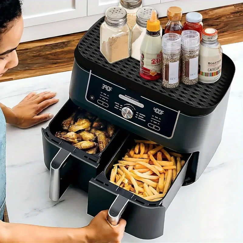Grille Inox Air Fryer Rectangulaire 25x45 cm - Surface Facile à Nettoyer