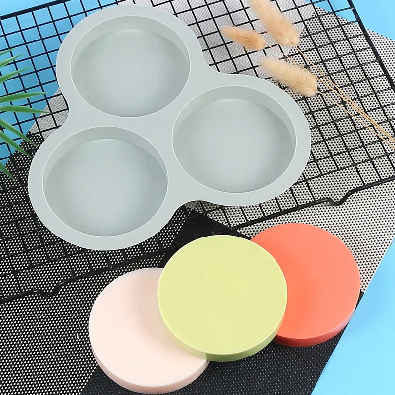 Moule Silicone Air Fryer Réutilisable 3-Cavités Forme Arrondie