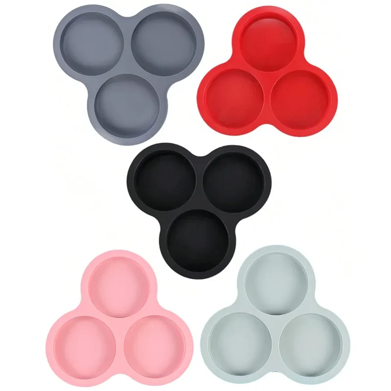 Moule Silicone Air Fryer Réutilisable 3-Cavités Forme Arrondie
