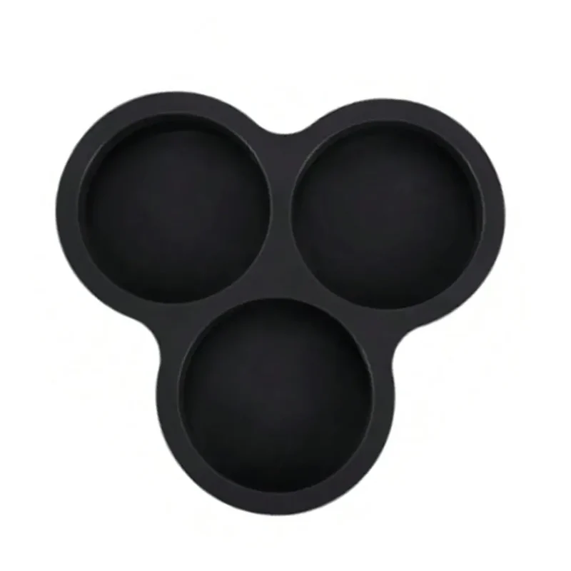 Moule Silicone Air Fryer Réutilisable 3-Cavités Forme Arrondie