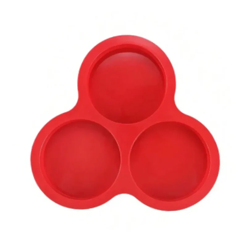 Moule Silicone Air Fryer Réutilisable 3-Cavités Forme Arrondie