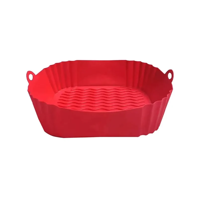 Moule Silicone Réutilisable Air Fryer Carré - Lot de 3 Pièces