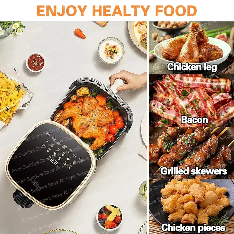 Moules Silicone Air Fryer Réutilisables Carré 23 cm - Lot de 1