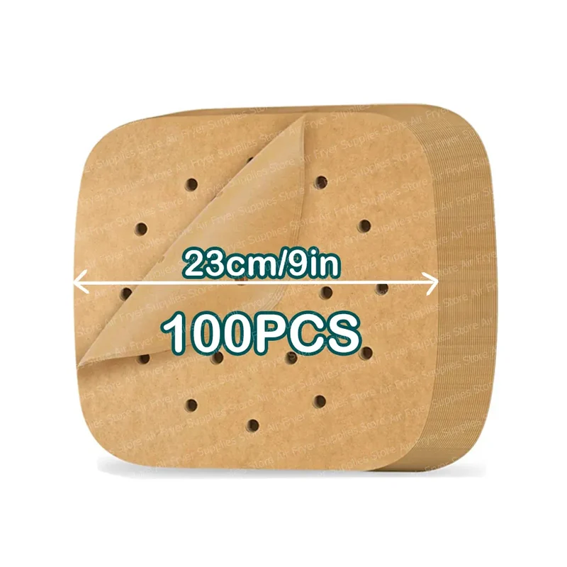 Moules Silicone Air Fryer Réutilisables Carré 23 cm - Lot de 1