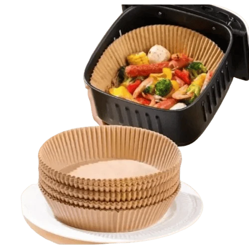 Papier Cuisson Air Fryer Jetable Rond 20-23 cm - Lot de 50 à 300 pièces