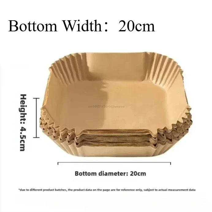 Papier Cuisson Air Fryer Jetable Rond 20-23 cm - Lot de 50 à 300 pièces