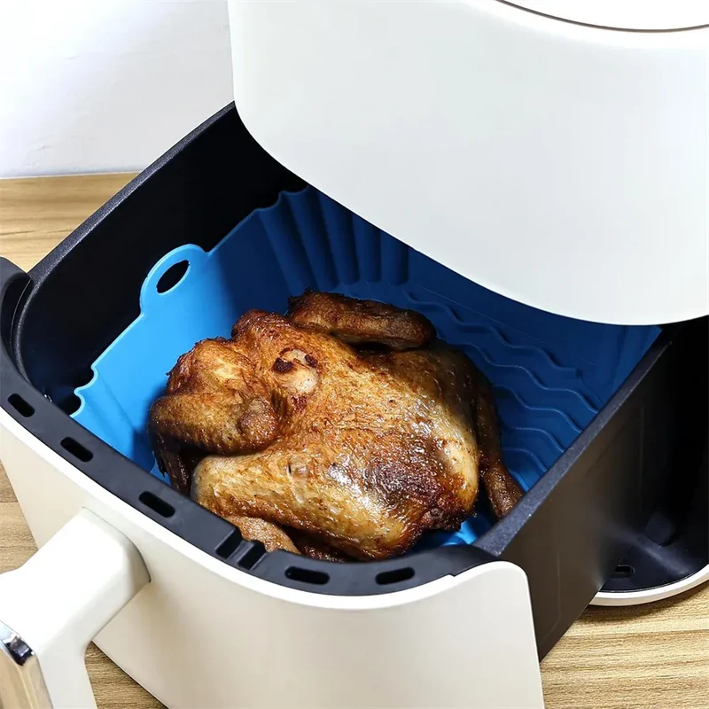 Moule Silicone Air Fryer Réutilisable Rectangulaire - Lot de 2 Pièces