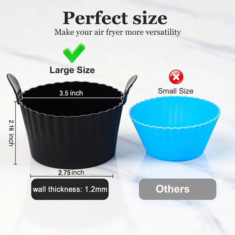 Ramequins Silicone Air Fryer Réutilisables
