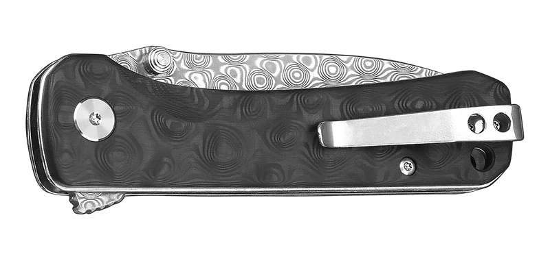 Couteau Carbone Damas Hawk QSP