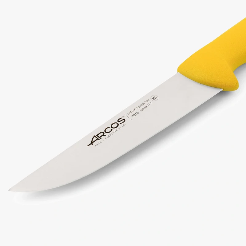 Cuchillo Carnicero color amarillo Serie 2900 180 mm