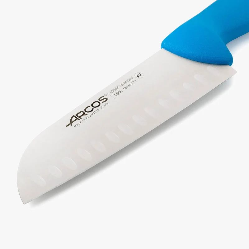 Cuchillo Santoku color azul Serie 2900