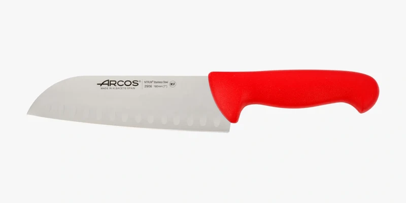 Cuchillo Santoku Color rojo Serie 2900