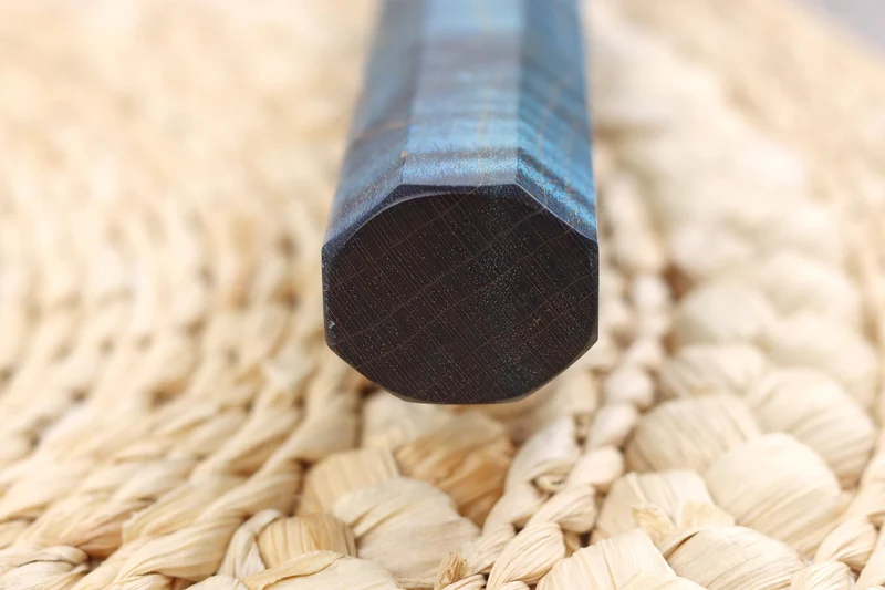 Couteau kiritsuke 20cm japonais artisanal Hado Shiosai VG10 manche bleu
