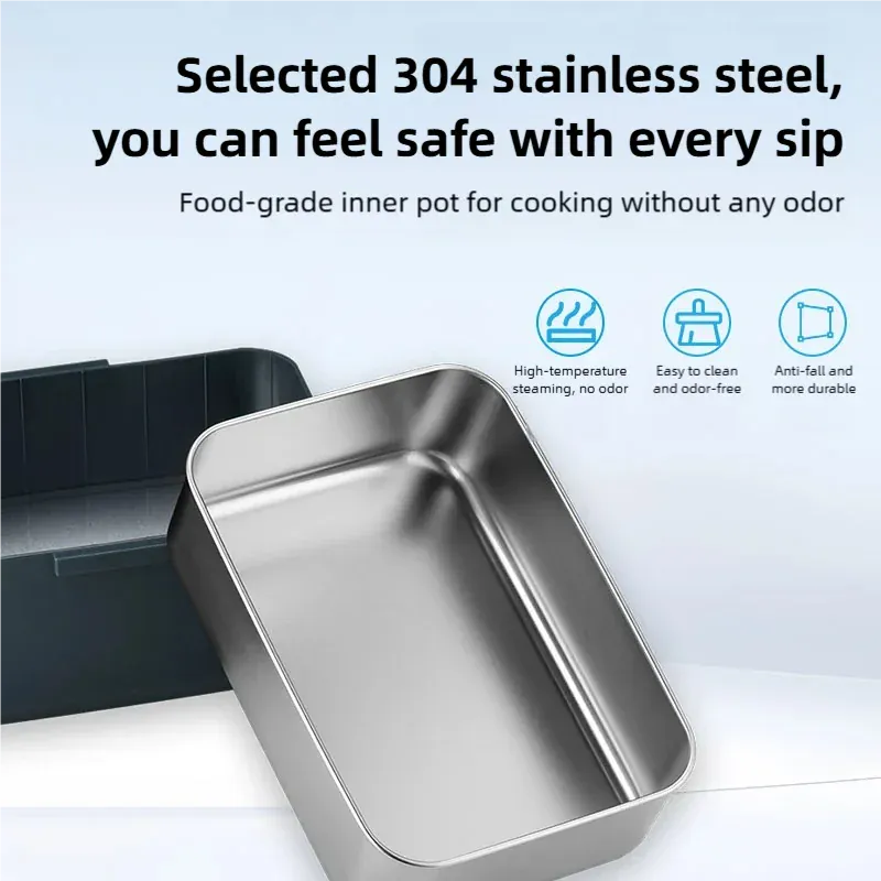 LunchBox Électrique Chauffante 3,5 L — Inox 304, 90 W, 220 V / 12-24 V Voiture