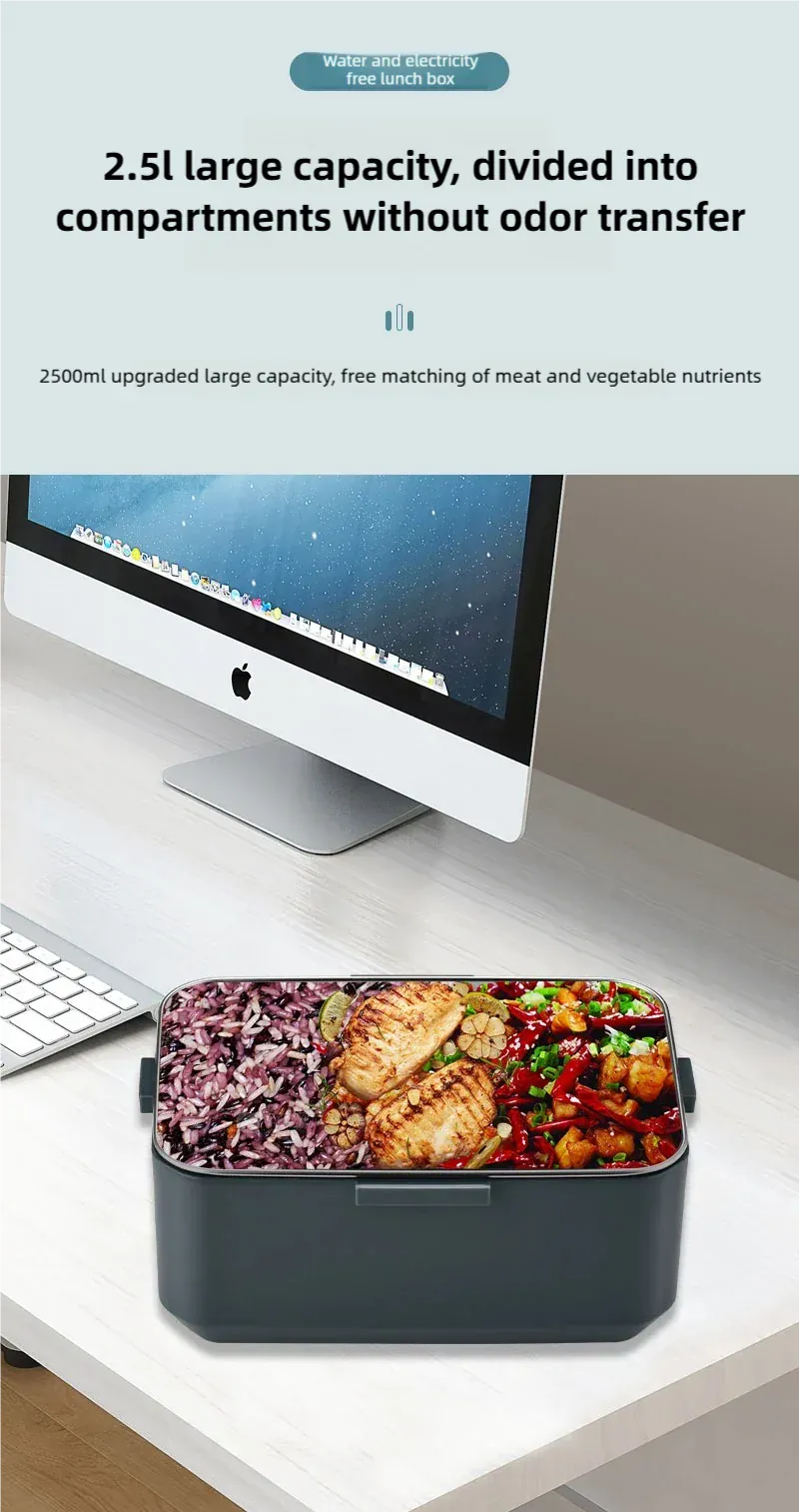 LunchBox Électrique Chauffante 3,5 L — Inox 304, 90 W, 220 V / 12-24 V Voiture