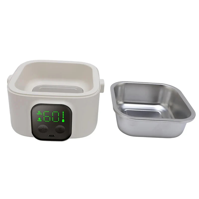 LunchBox Chauffante Sans Fil — 500 ml — 8800 mAh — Minuterie — Cuve Inox 304
