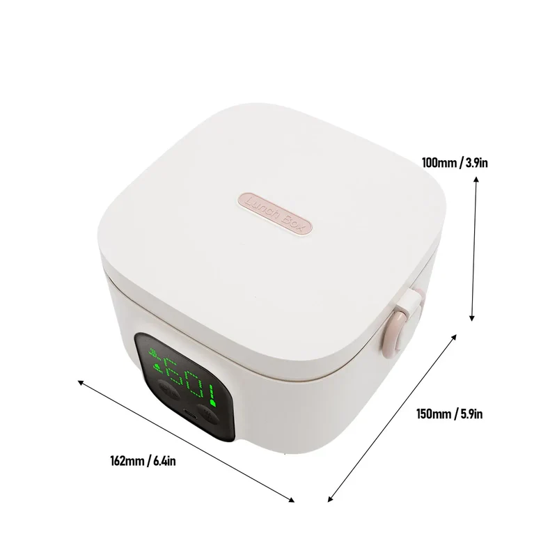LunchBox Chauffante Sans Fil — 500 ml — 8800 mAh — Minuterie — Cuve Inox 304