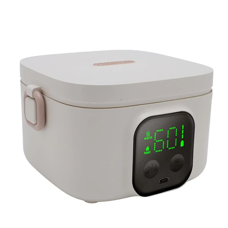 LunchBox Chauffante Sans Fil — 500 ml — 8800 mAh — Minuterie — Cuve Inox 304
