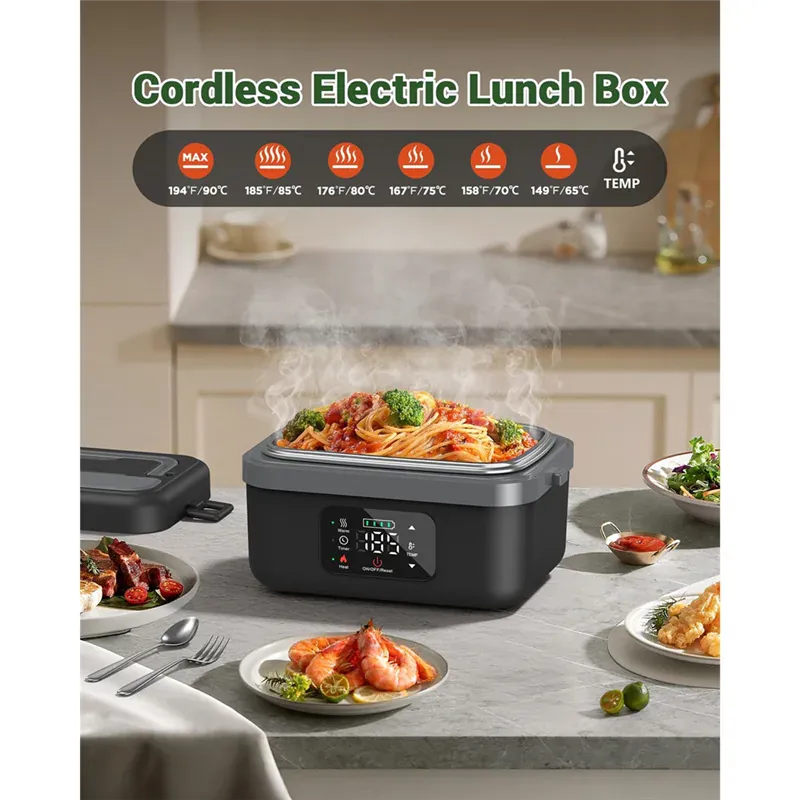 LunchBox Chauffante Électrique 16000mAh 220V pour Bureau et Voyage