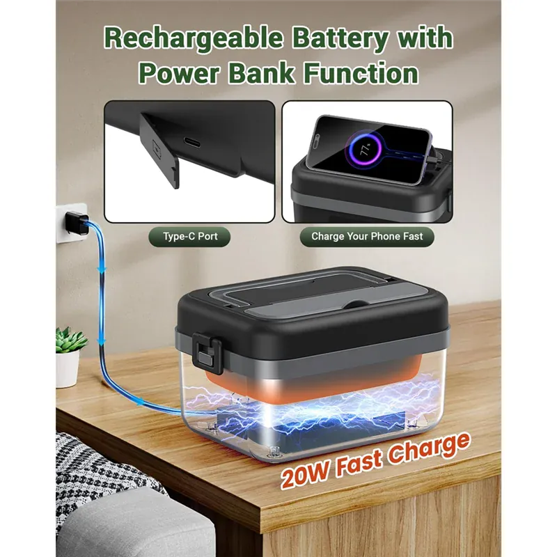 LunchBox Chauffante Électrique 16000mAh 220V pour Bureau et Voyage