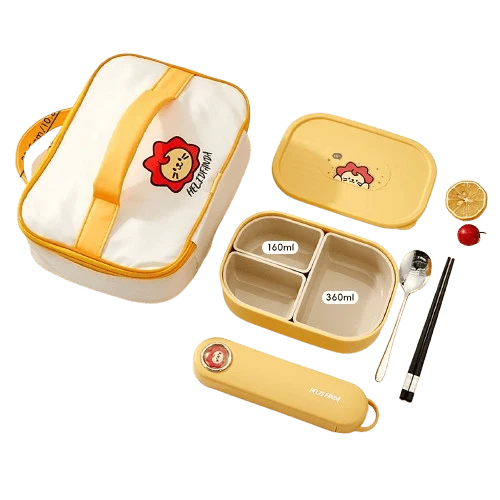 Ensemble Bento pour Enfant avec Sac Isotherme et Couverts
